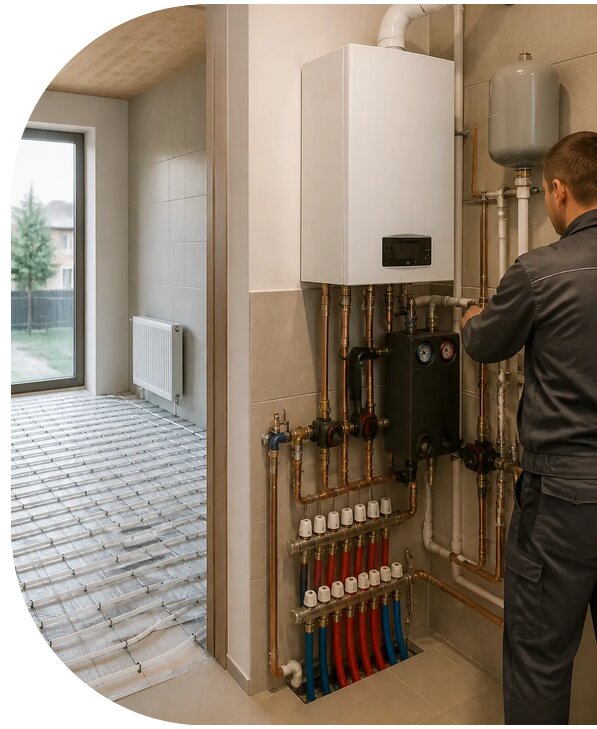 Отопление коттеджа под ключ в Лыткарине от 153645 р. | АПаруса-Лтк
