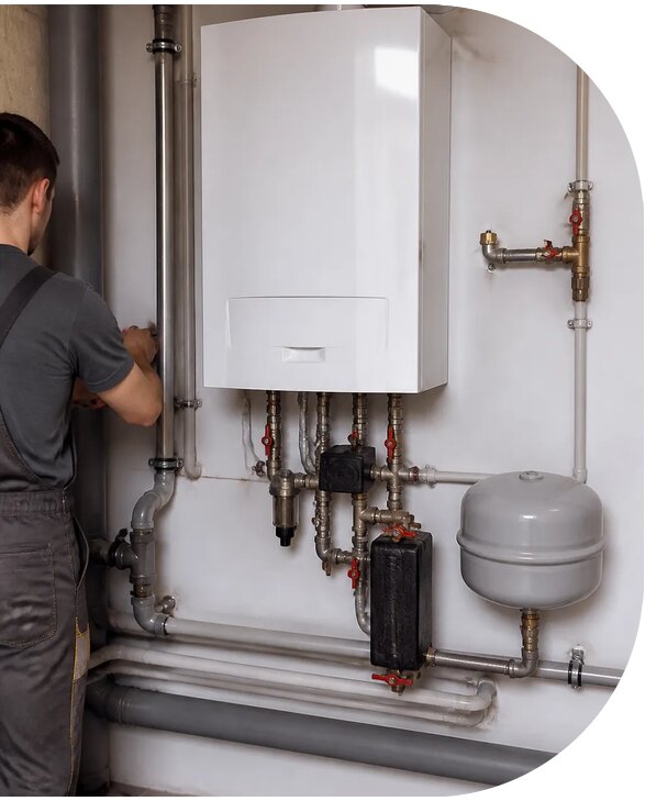 Монтаж одноконтурного котла отопления в Лыткарине с гарантией