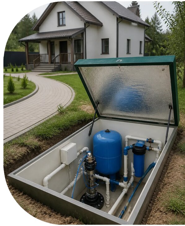 Автономное водоснабжение дома в Лыткарине от 153645 р. | АПаруса-Лтк